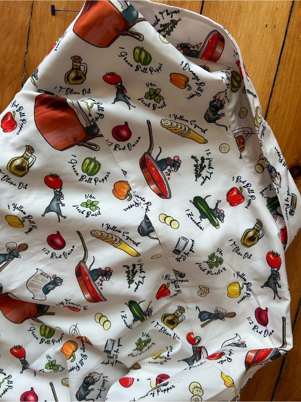 NWT RSVLTS Mens Disney And Pixar Ratatouille Bon Rat-Pétit Shirt White large - Picture 7 of 7